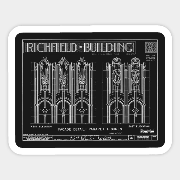 Richfield Oil Building Sticker by vokoban